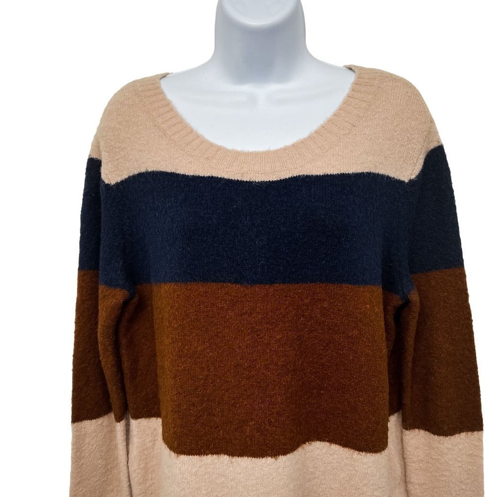 American Eagle Color Block Fuzzy Striped Cozy Lon… - image 3